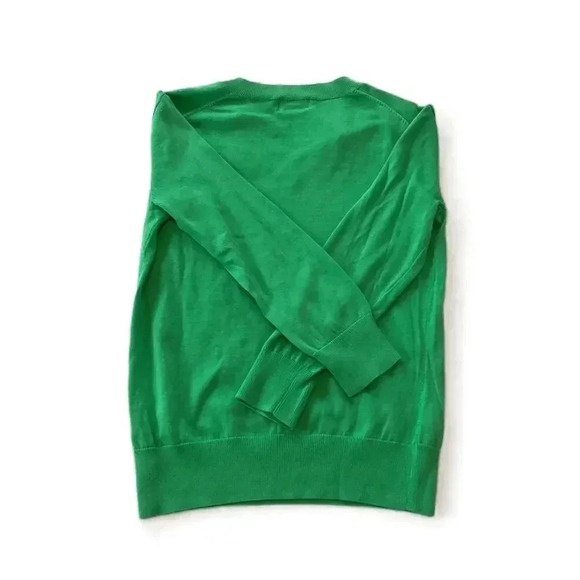 Lilly Pulitzer Green V Neck Sweater Cotton Long Sleeves Womens Size Extra Small - Picture 6 of 6